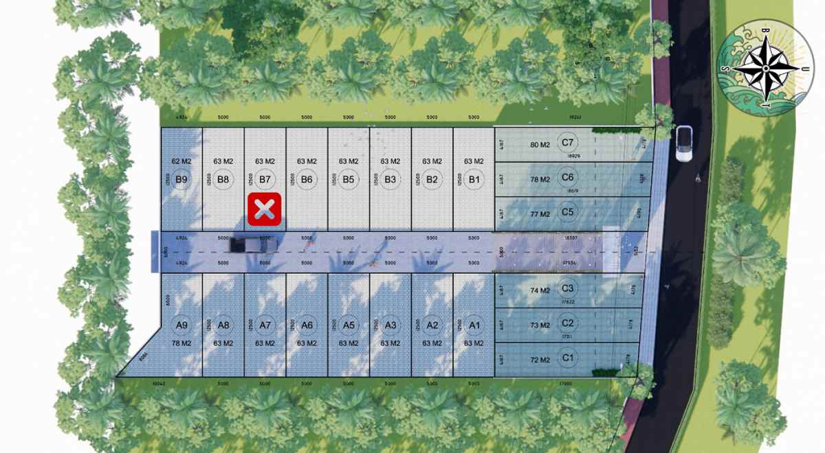 Contoh denah tanah kavling untuk perumahan