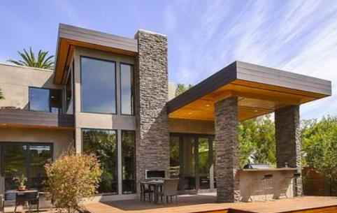 Desain Rumah Kotak Batu Alam