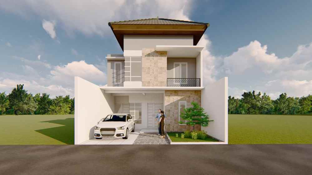 rumah modern garasi