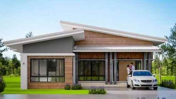rumah minimalis atap miring