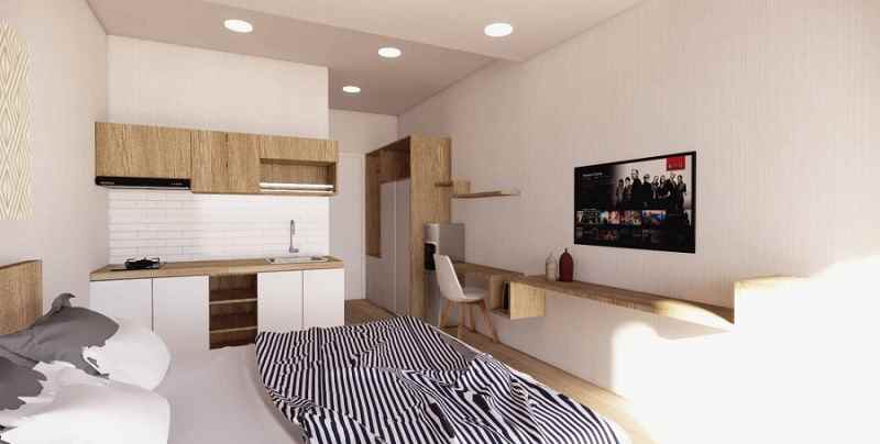 Interior apartemen tipe studio