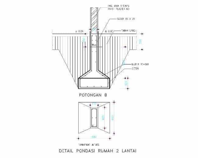pondasi cakar ayam yang benar