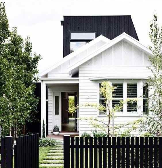 Model Rumah Hitam Putih American
