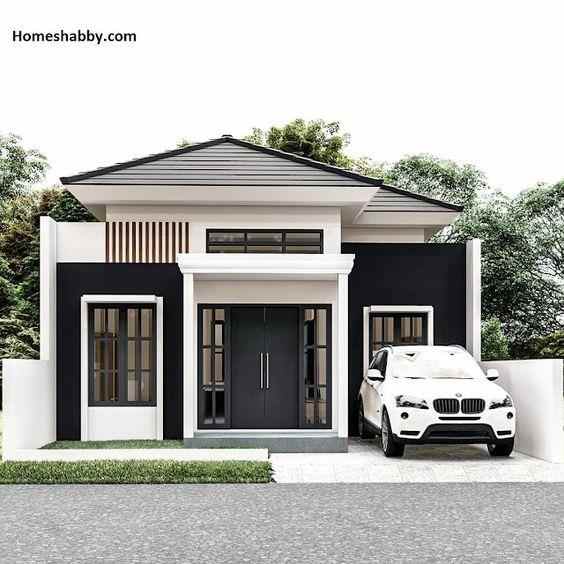 Desain Rumah Sederhana Hitam Putih