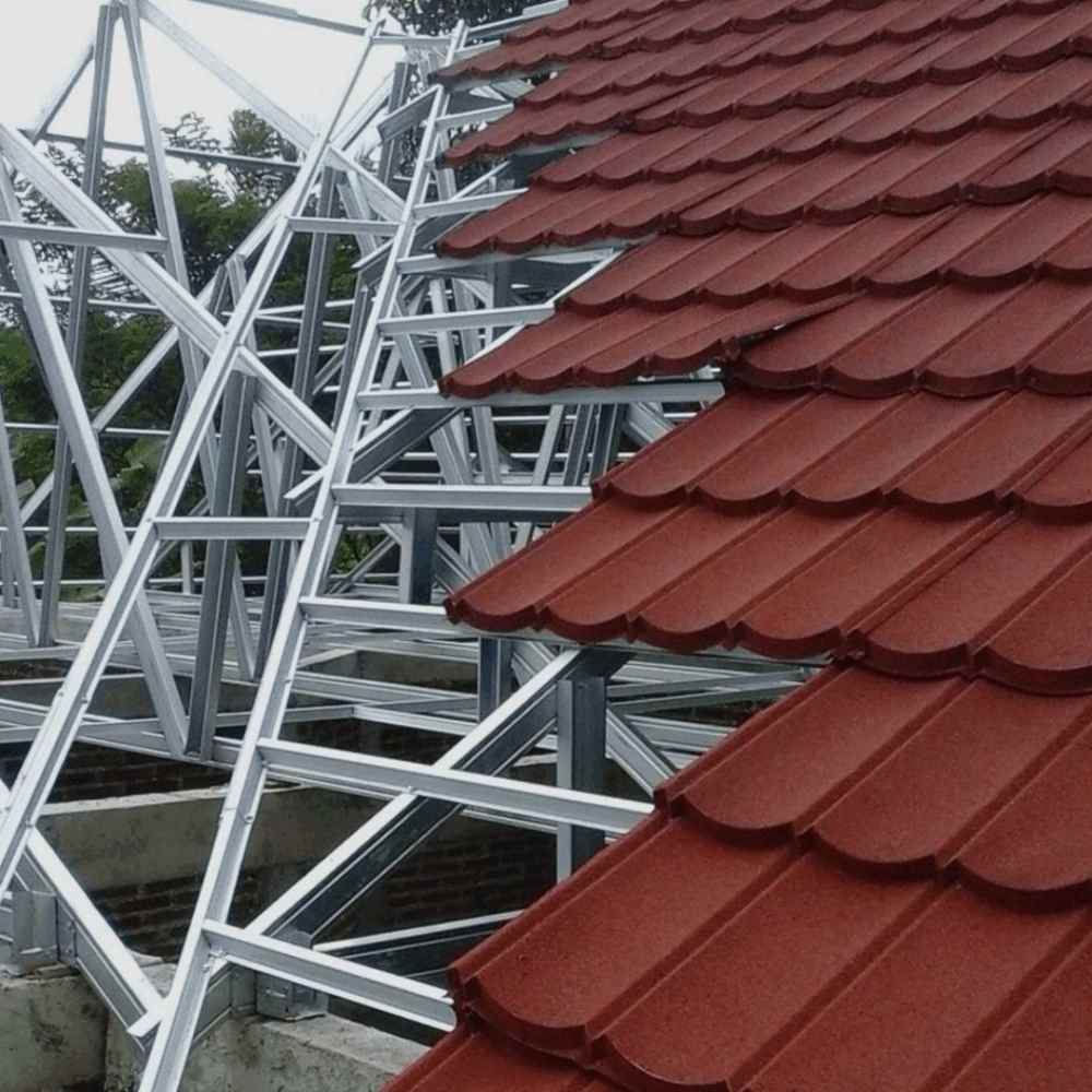 ukuran genteng metal pasir