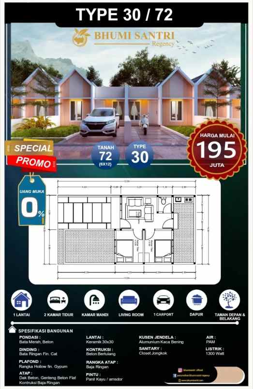 booking 6 juta sudah dapat rumah di malang