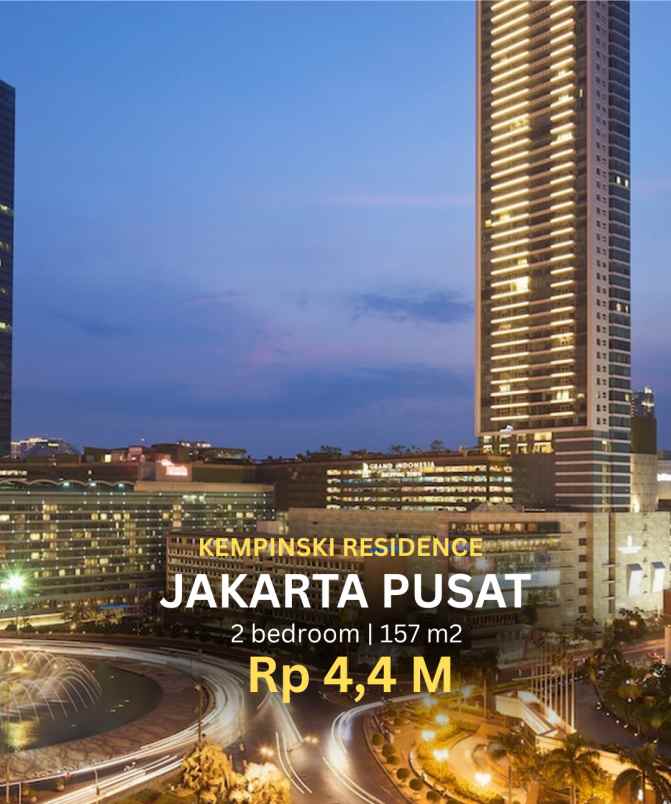 dijual apartemen jl m h thamrin no 1 kel