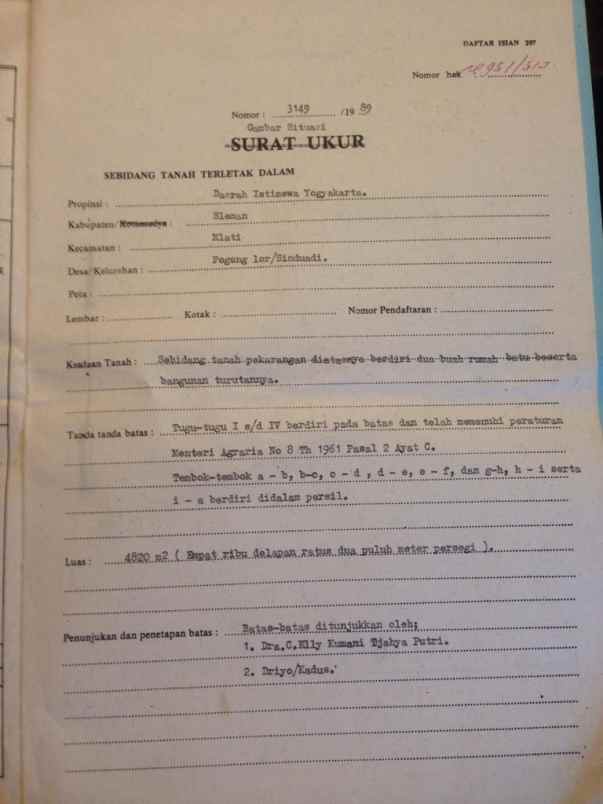 dijual cepat tanah luas posisi hook di pogung