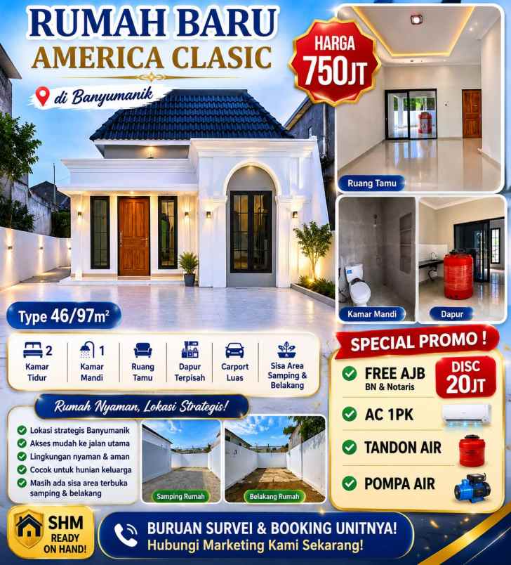 dijual hunian baru american clasic di pulau semarang