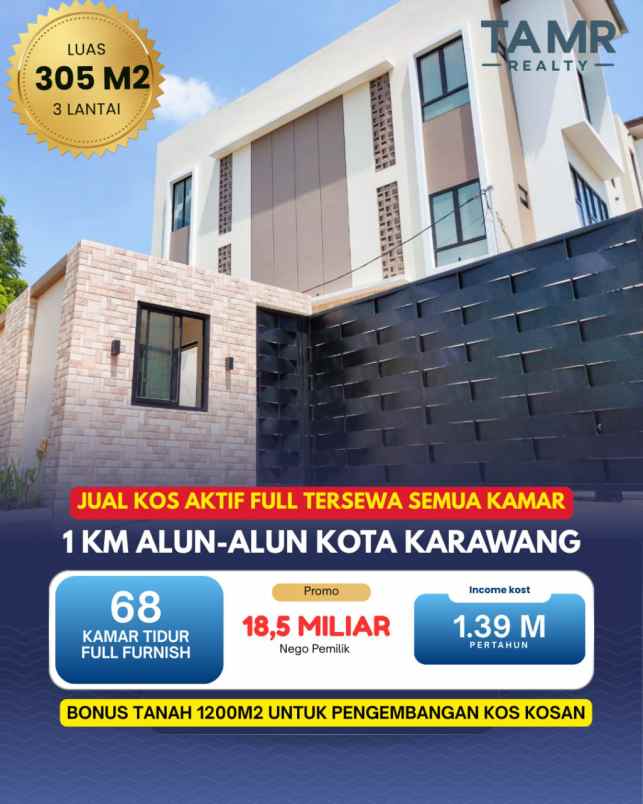 dijual kost raharja telukjambe timur
