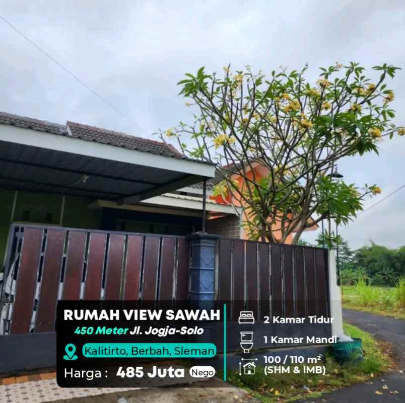 dijual rumah 500 meter jalan jogja solo