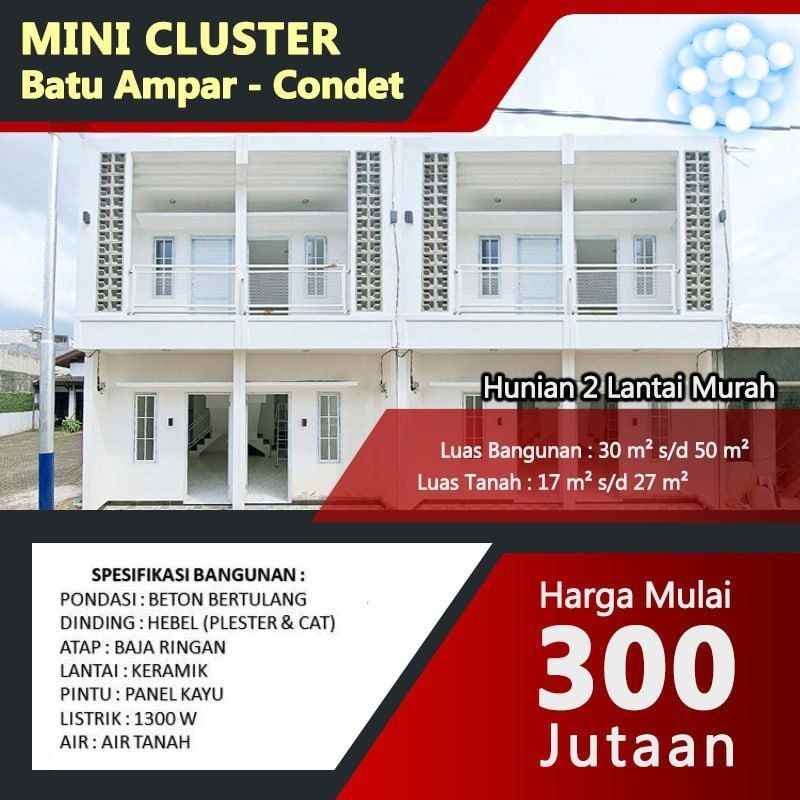 dijual rumah batu ampar condet jakarta