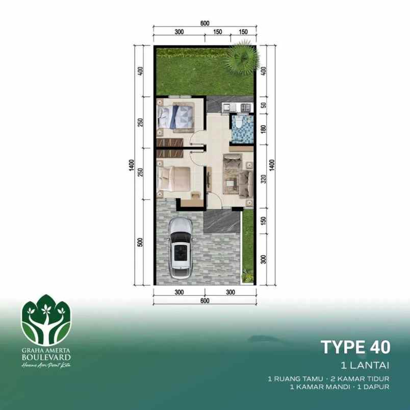 dijual rumah graha amerta boulevard