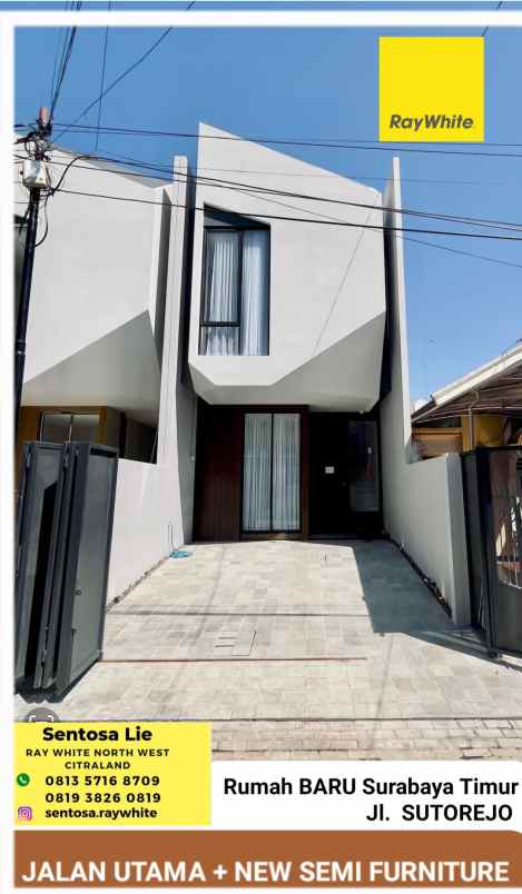 dijual rumah jalan sutorejo