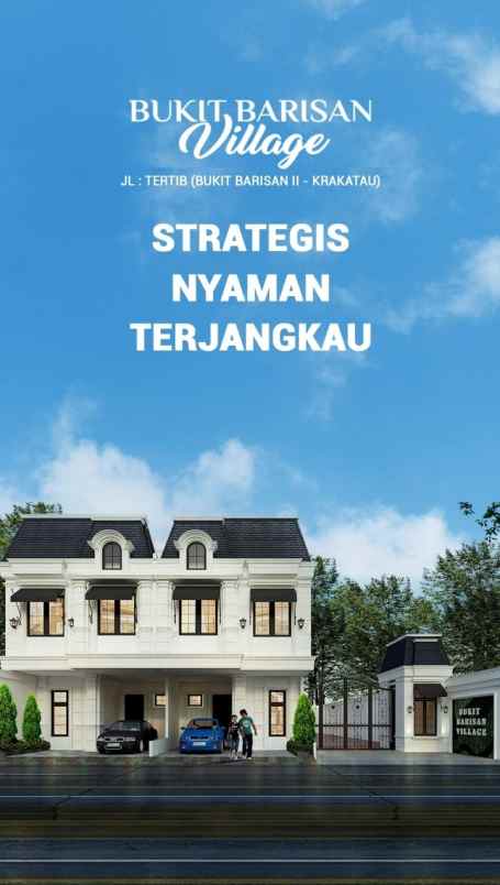 dijual rumah jalan tertib bukit barisan