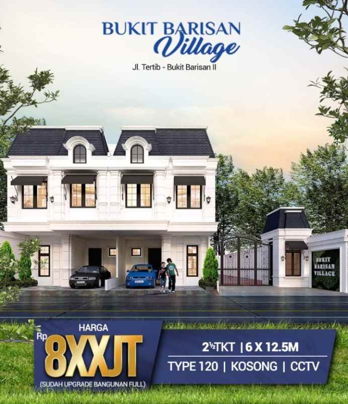 dijual rumah jalan tertib bukit barisan