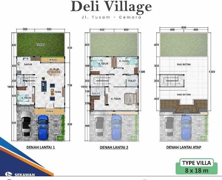 dijual rumah jalan tusam jemadi