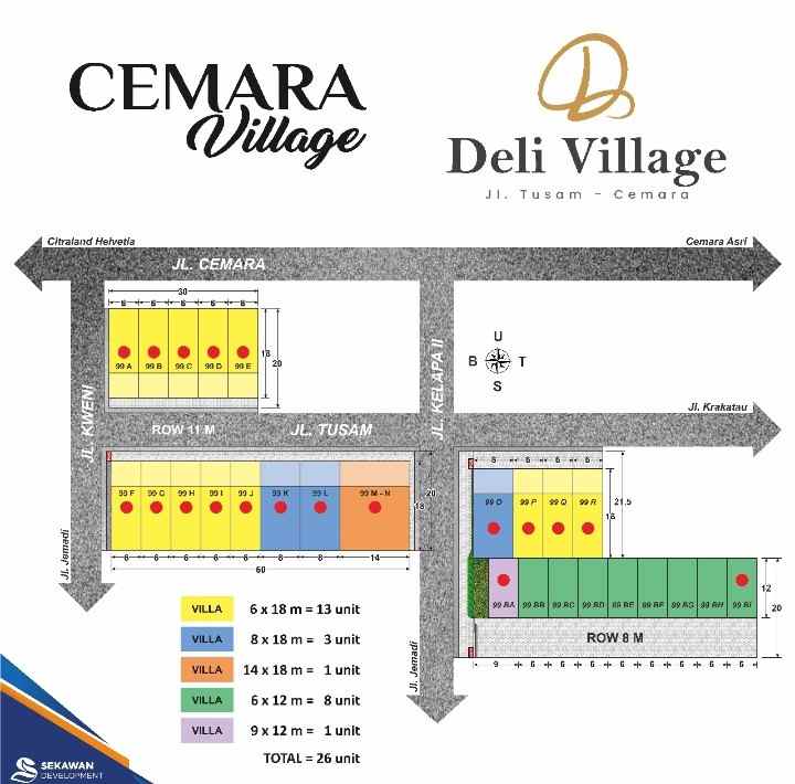 dijual rumah jalan tusam jemadi