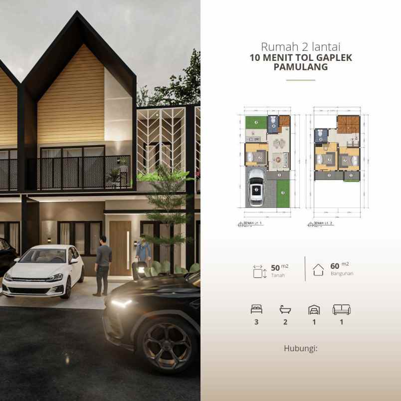 dijual rumah jl abdul wahab cinangka