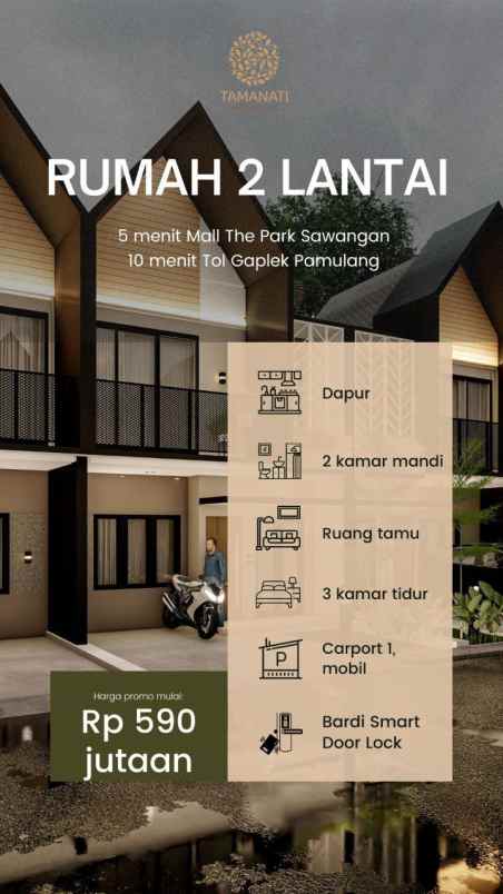 dijual rumah jl abdul wahab cinangka