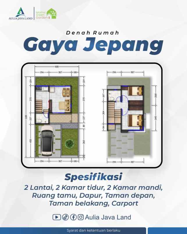 dijual rumah jl ganjar sabar ds ganjar