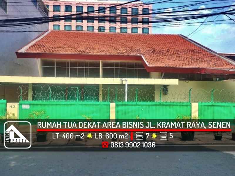 dijual rumah paseban senen jakarta pusat