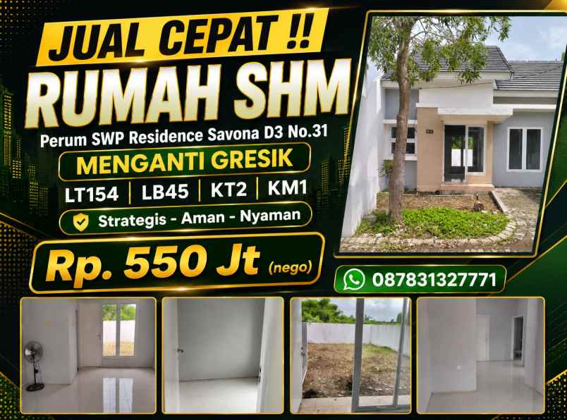 dijual rumah perumahan swp residence