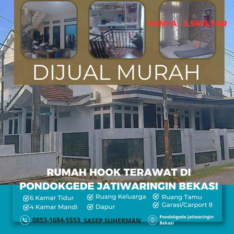 dijual rumah pondokgede bekasi jawa barat
