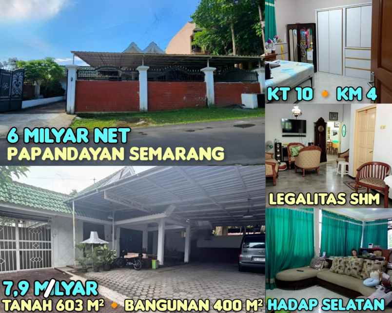 dijual tanah dan bangunan di papandayan semarang