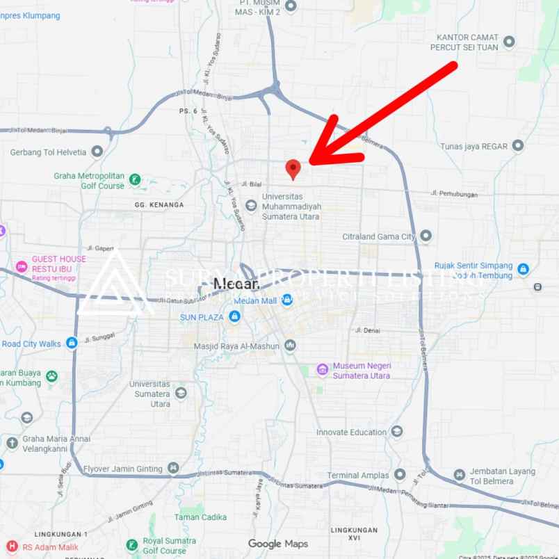 dijual tanah dan bangunan jalan sidodame medan timur