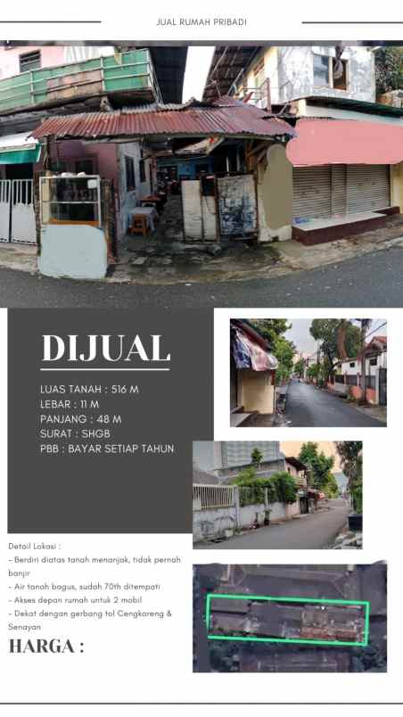 dijual tanah hunian di slipi palmerah jakarta barat