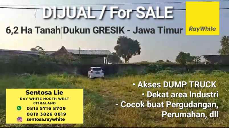 dijual tanah jalan raya sawo