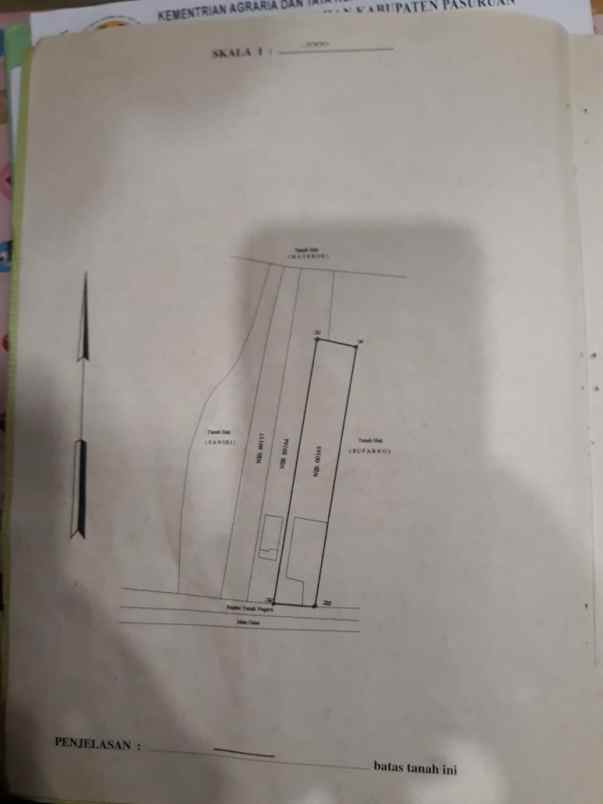 dijual tanah jalan raya slempit