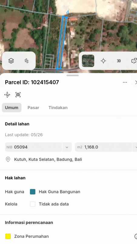 dijual tanah jl gayang sari