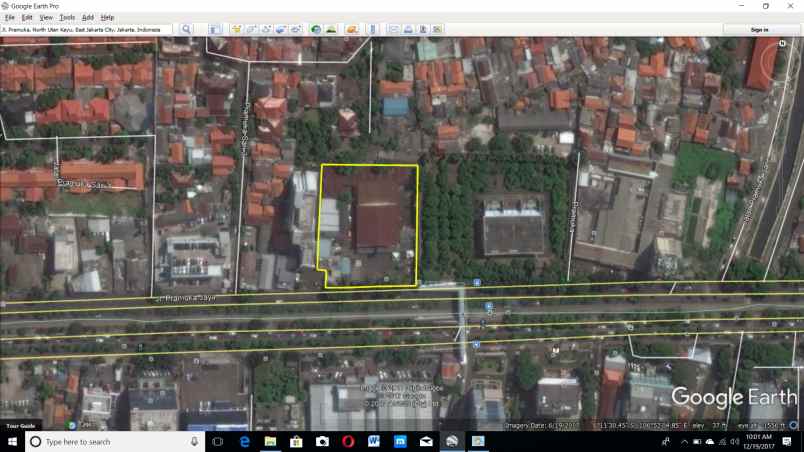 dijual tanah jl raya pramuka cempaka