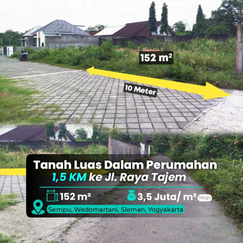 dijual tanah jl tajem