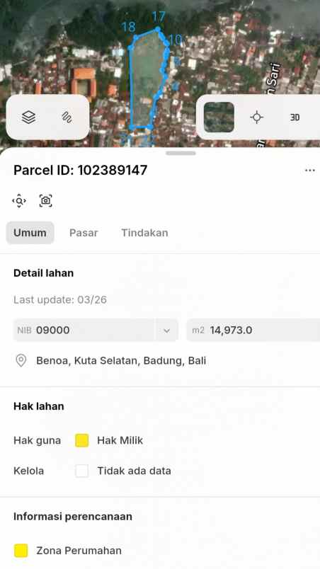dijual tanah nusa dua