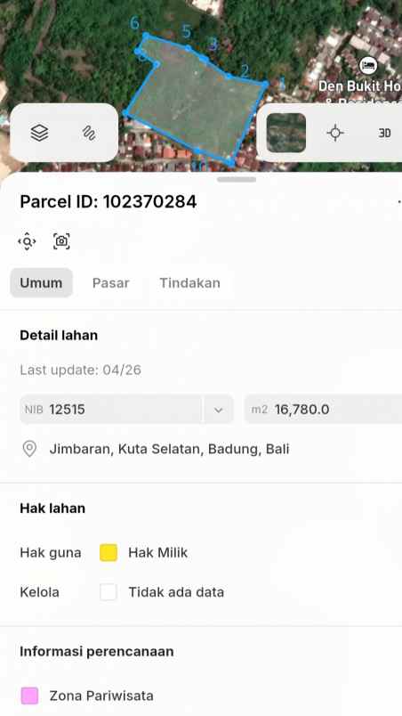 dijual tanah perum pasraman unud