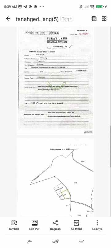 dijual tanah puri asri perdana