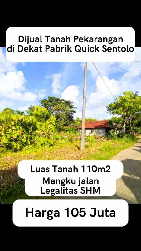 dijual tanah sentolo jogjakarta