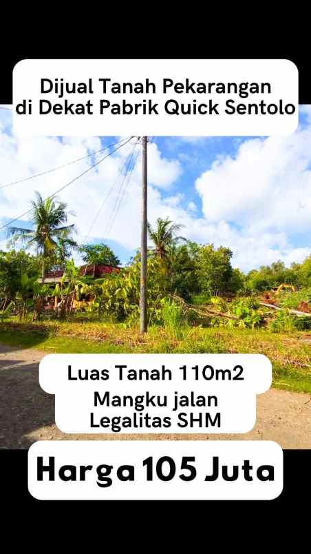 dijual tanah sentolo jogjakarta