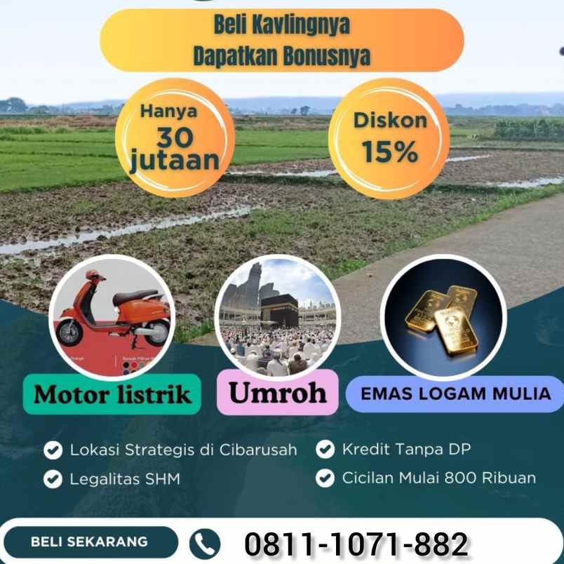 dijual tanah sukamanah cibarusah