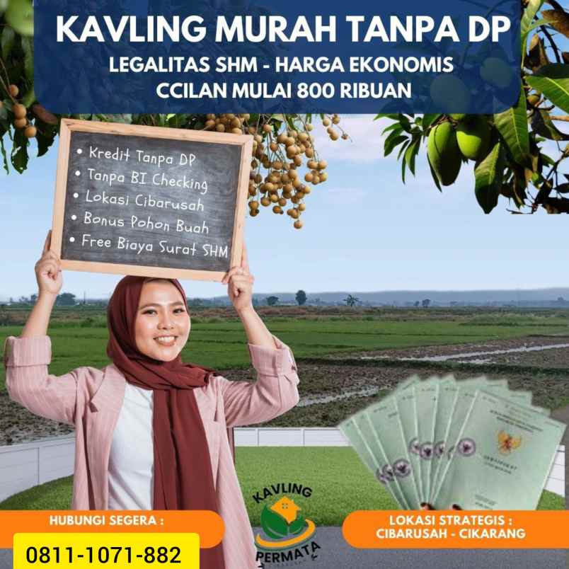 dijual tanah sukamanah cibarusah