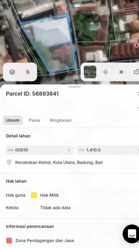 dijual tanah teuku umar barat