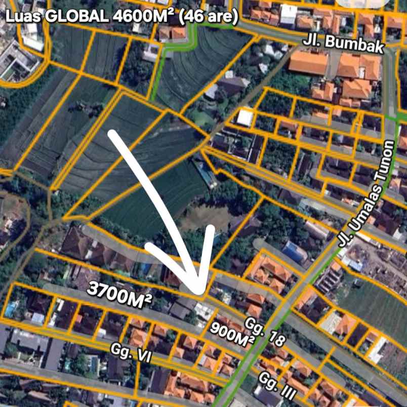 dijual tanah umalas bumbak dauh