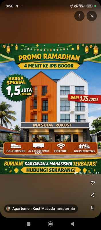 disewakan kost ipb universitas