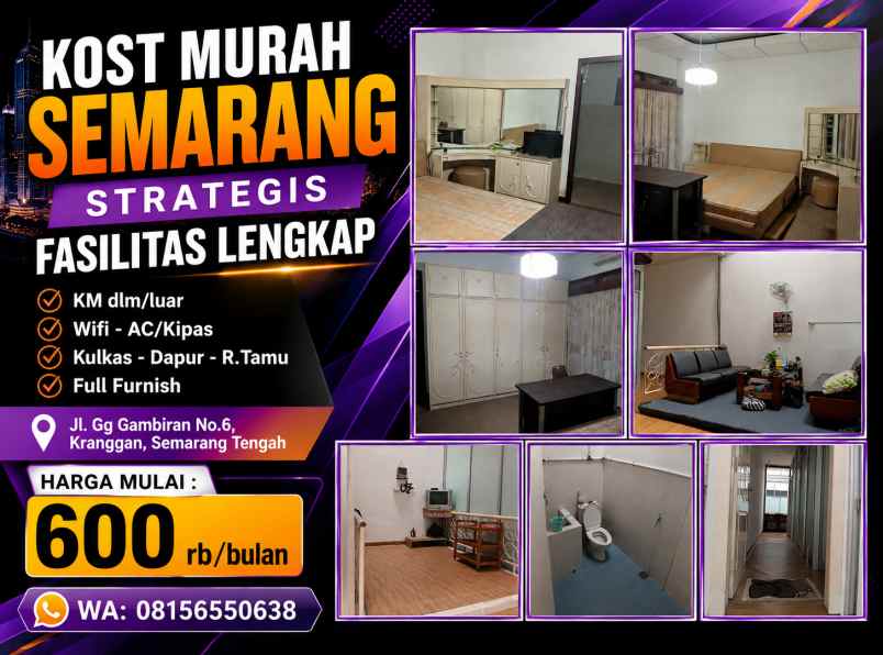disewakan kost jl gg gambiran no 6
