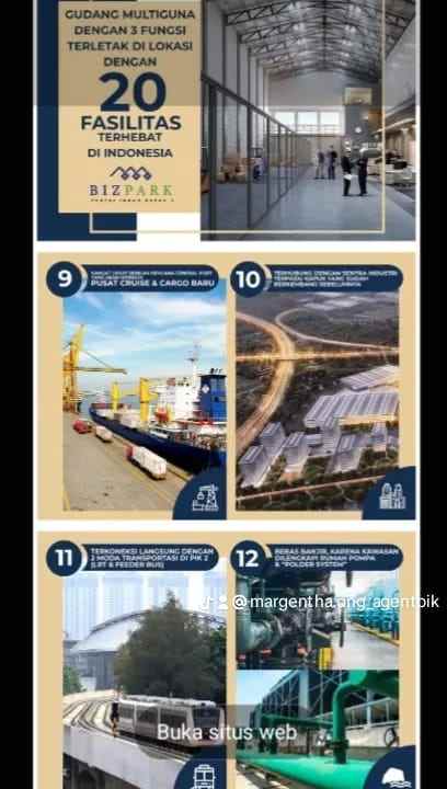 gudang bizpark pik2 2 unit gandeng