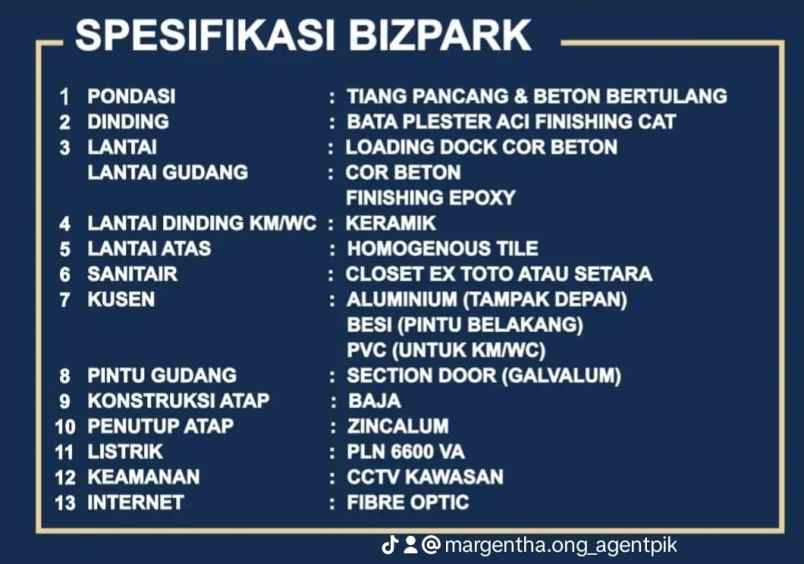gudang bizpark pik2 2 unit gandeng