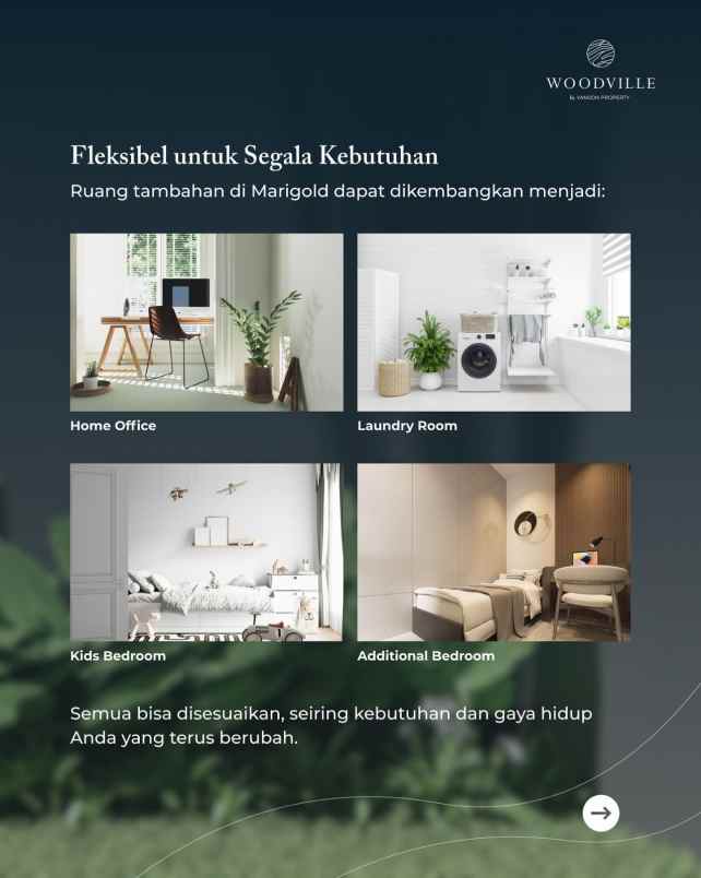 hunian nyaman dan asri di woodville cluster maple